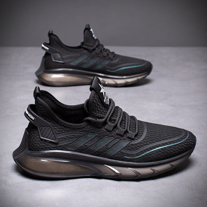 Men's Breathable Fly Woven Shock Absorption Sports Casual Shoes.