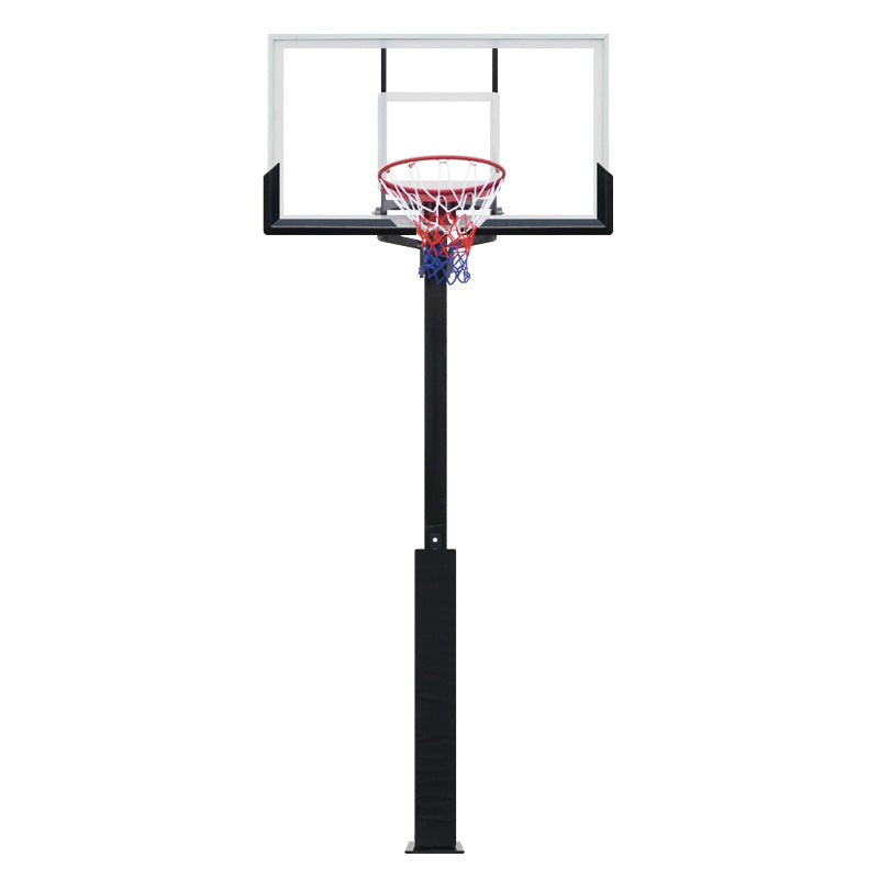 Outdoor Leisure Buried Hand-operated Height Basketball Stand.