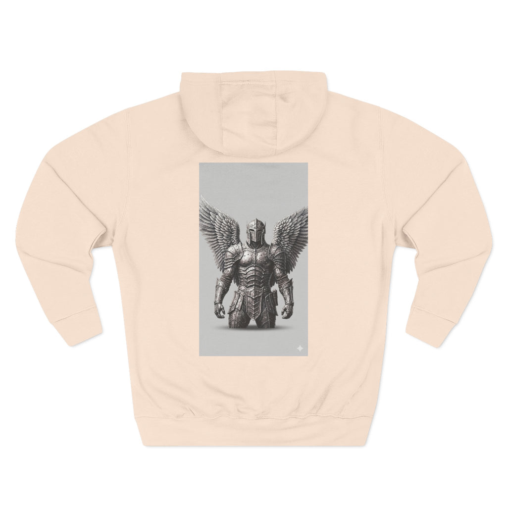 Angel Armor Hoodie — Gothic Winged Guardian Graphic Pullover