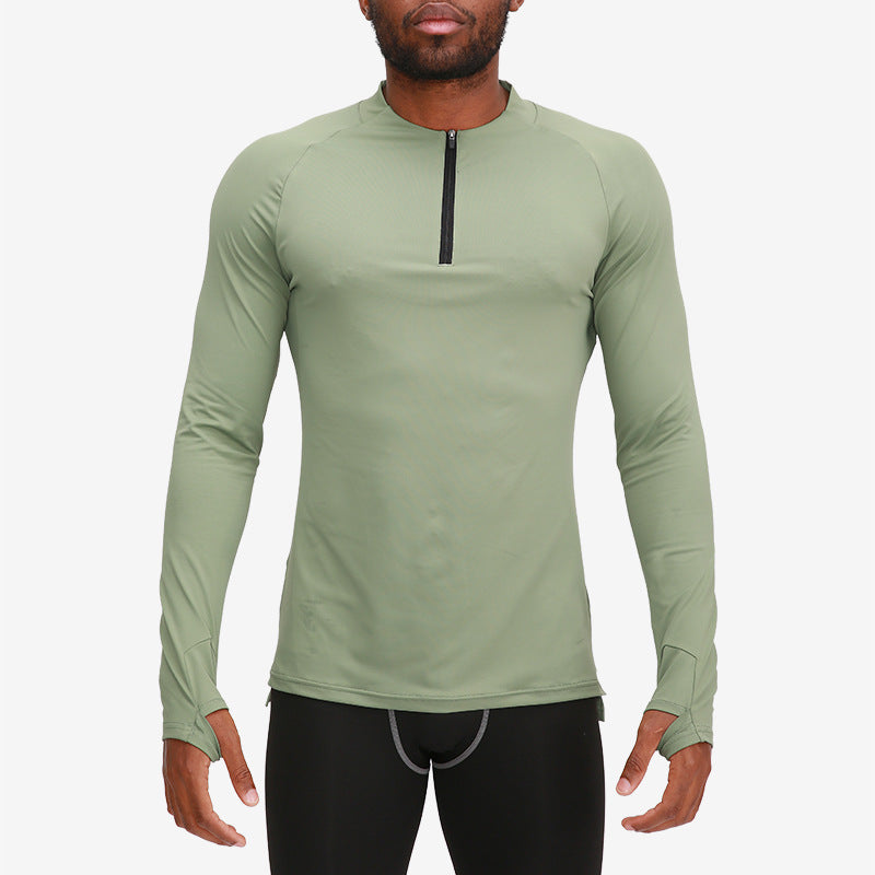 Men's Slim Fit Long Sleeve Sports Top – Quick-Dry Running Shirt