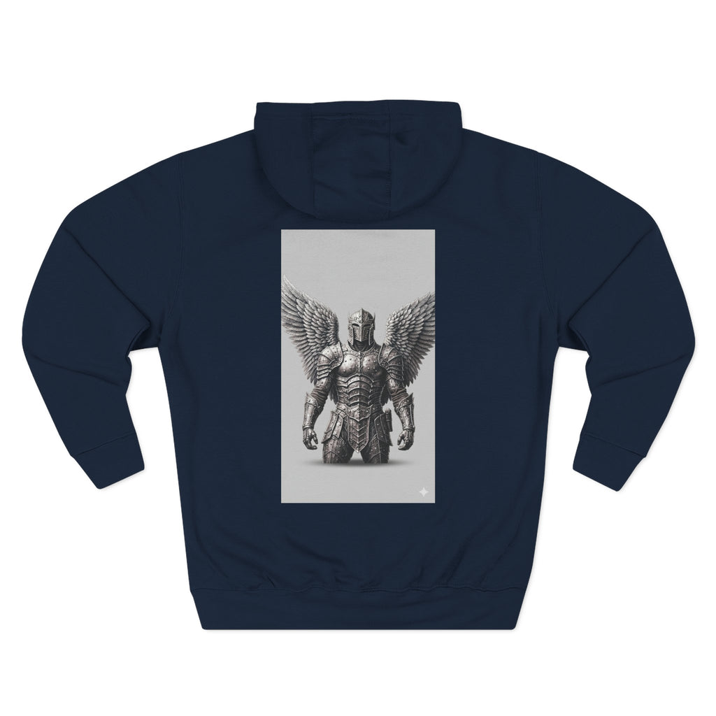 Angel Armor Hoodie — Gothic Winged Guardian Graphic Pullover