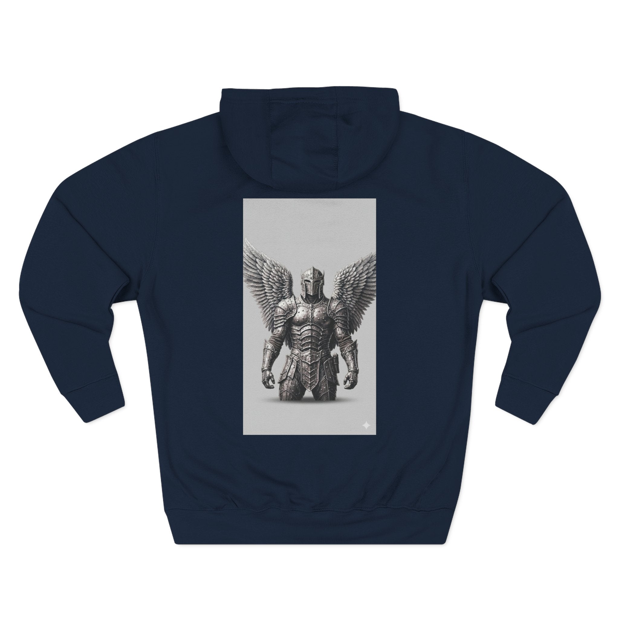 Angel Armor Hoodie — Gothic Winged Guardian Graphic Pullover