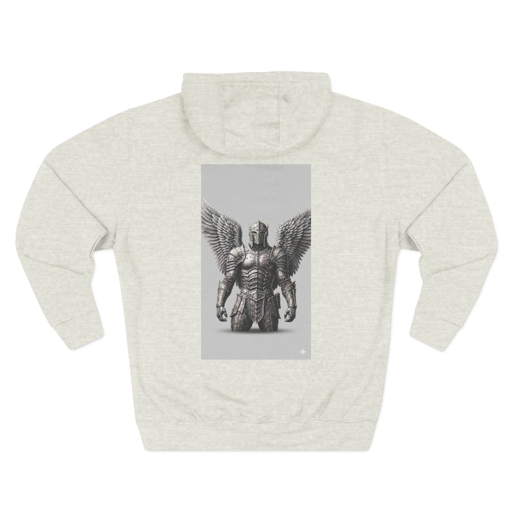 Angel Armor Hoodie — Gothic Winged Guardian Graphic Pullover
