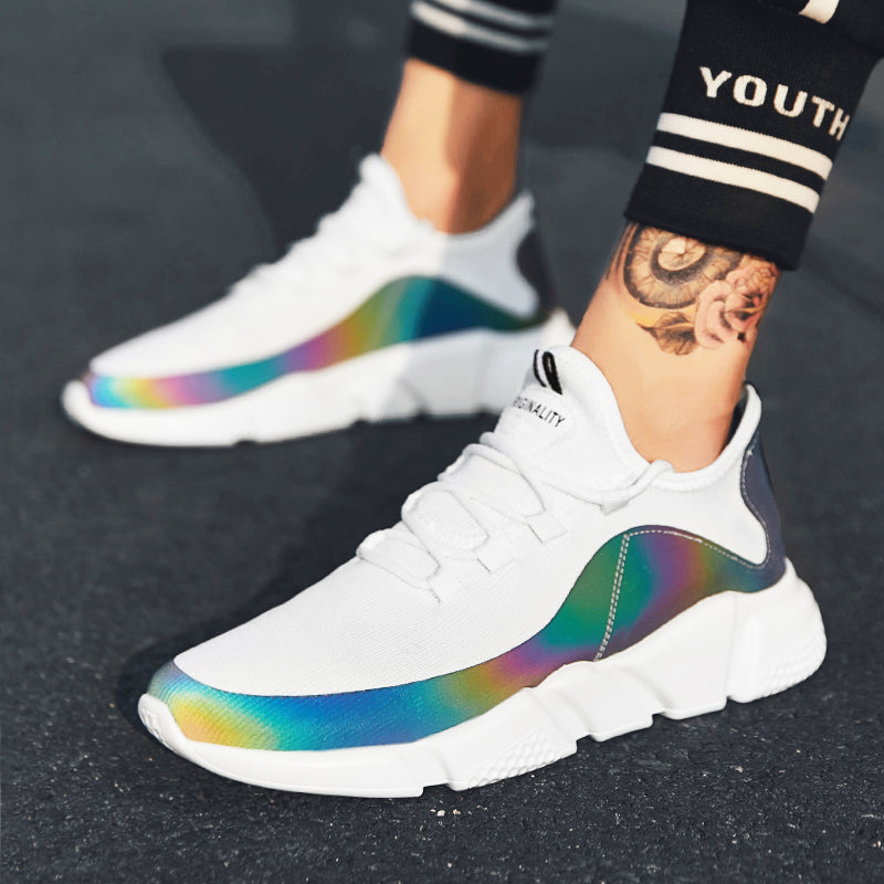 Casual running shoes.