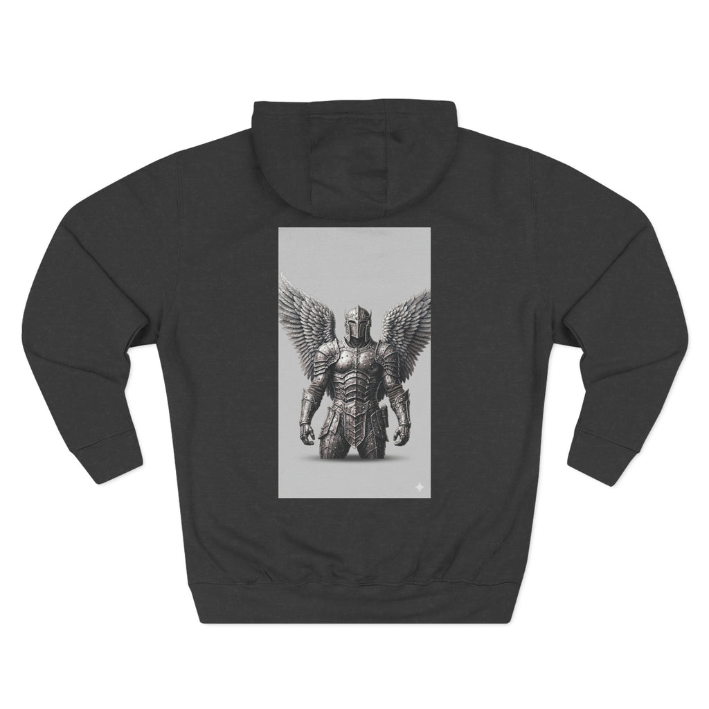 Angel Armor Hoodie — Gothic Winged Guardian Graphic Pullover