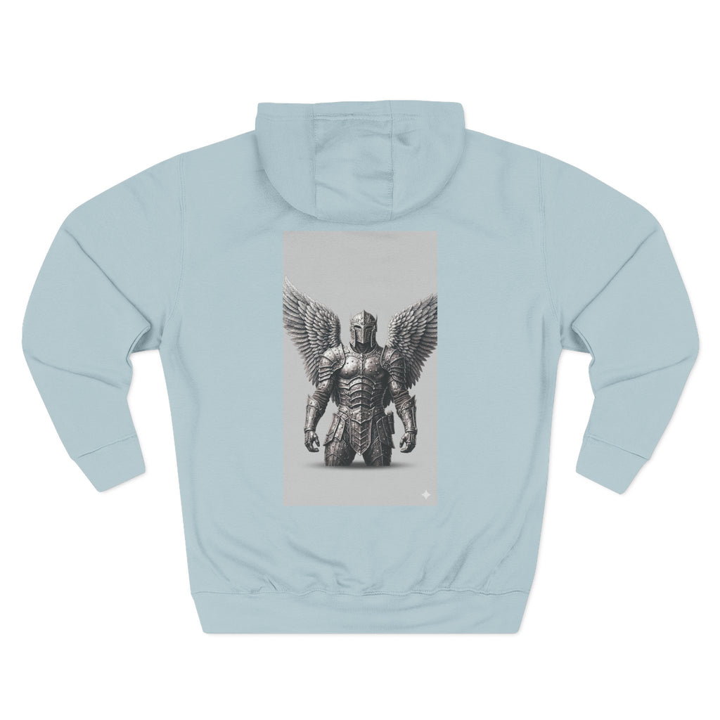 Angel Armor Hoodie — Gothic Winged Guardian Graphic Pullover