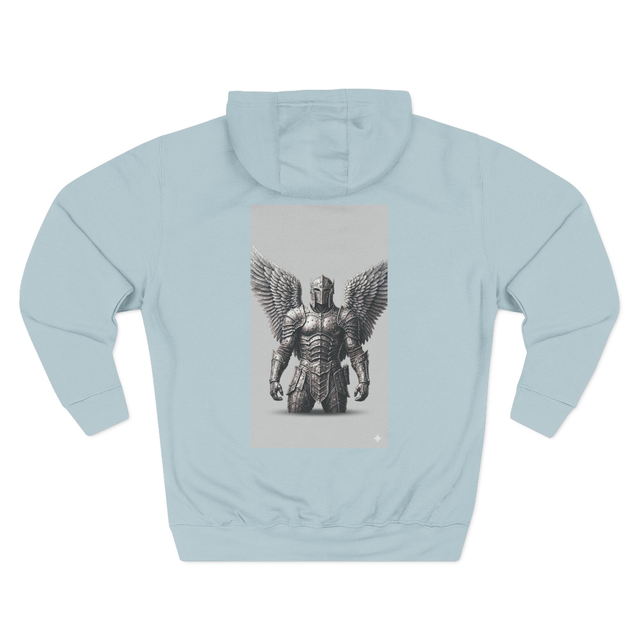 Angel Armor Hoodie — Gothic Winged Guardian Graphic Pullover