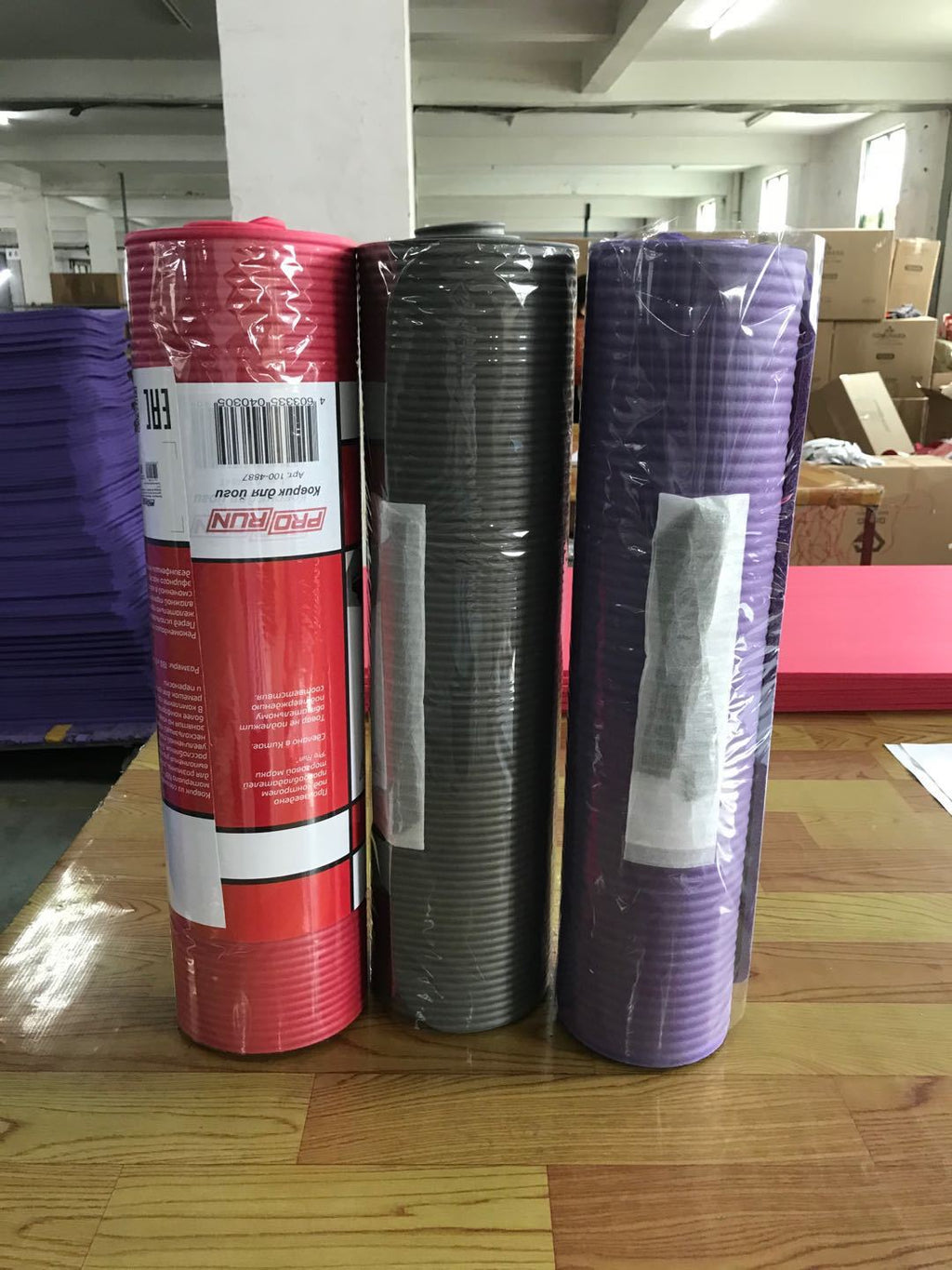 NBR Yoga Mat – Non-Slip Striped Exercise Mat