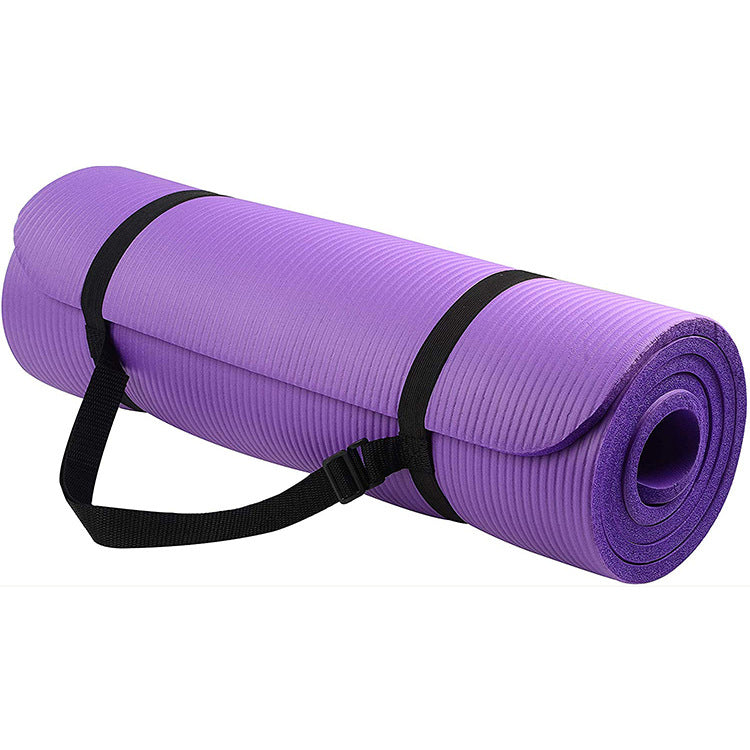 NBR Yoga Mat – Non-Slip Striped Exercise Mat