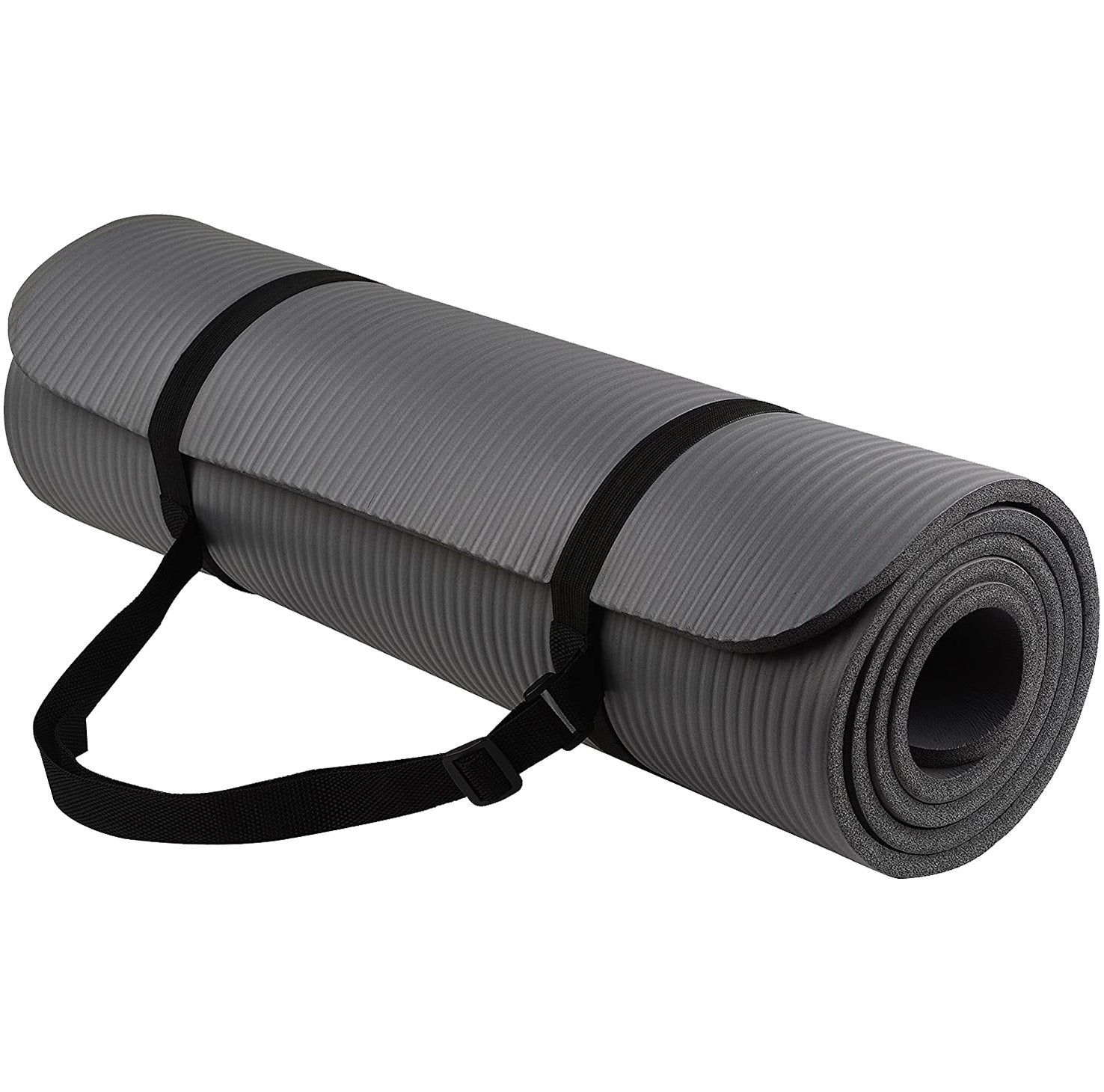 NBR Yoga Mat – Non-Slip Striped Exercise Mat