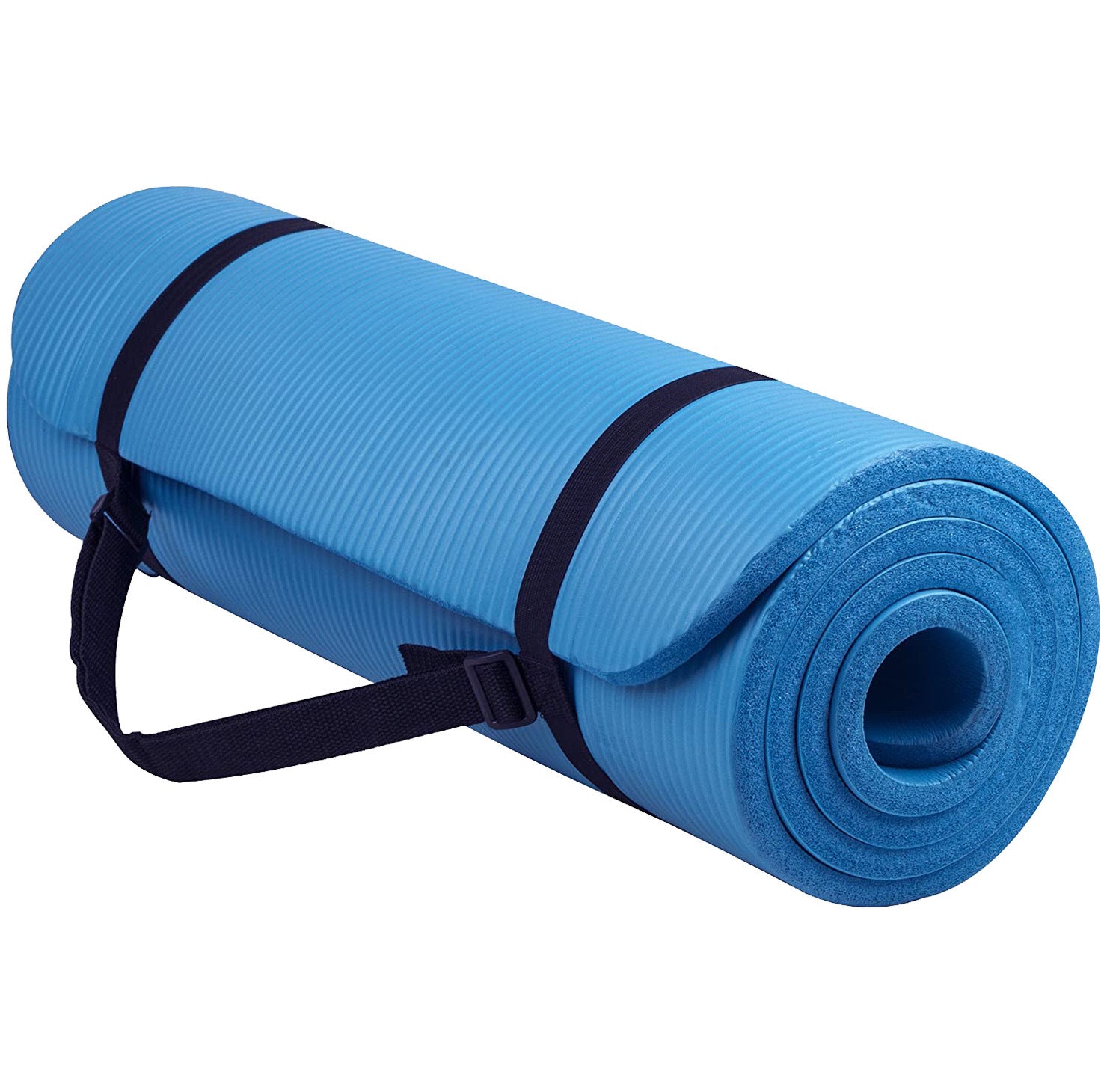 NBR Yoga Mat – Non-Slip Striped Exercise Mat