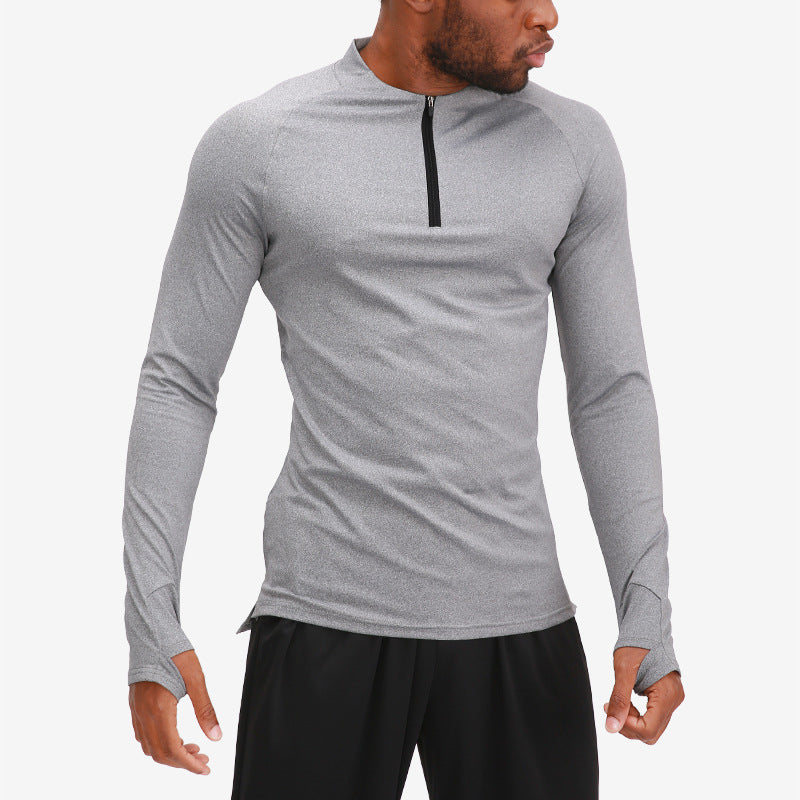 Men's Slim Fit Long Sleeve Sports Top – Quick-Dry Running Shirt