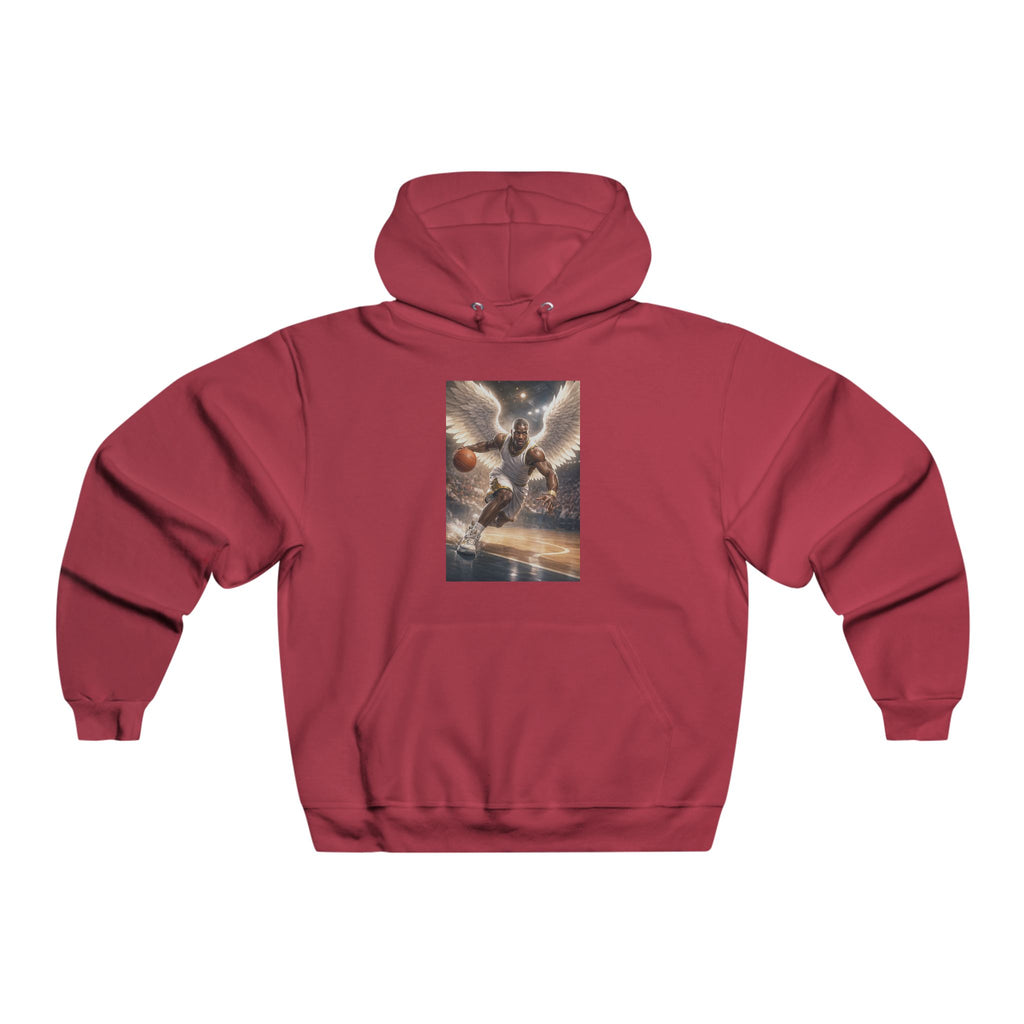Basketball Angel Graphic Hoodie — Dynamic Sports Art Pullover.