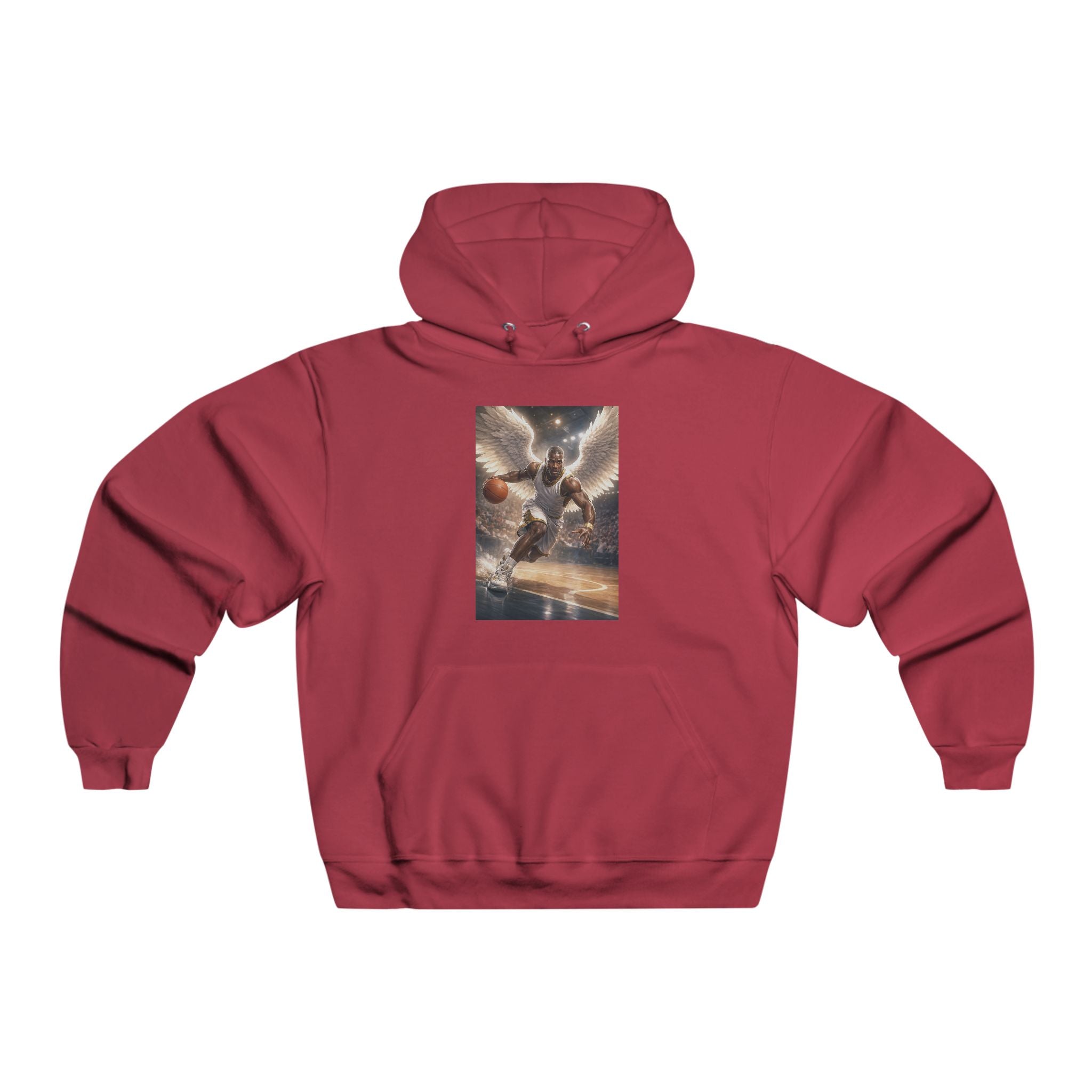 Basketball Angel Graphic Hoodie — Dynamic Sports Art Pullover