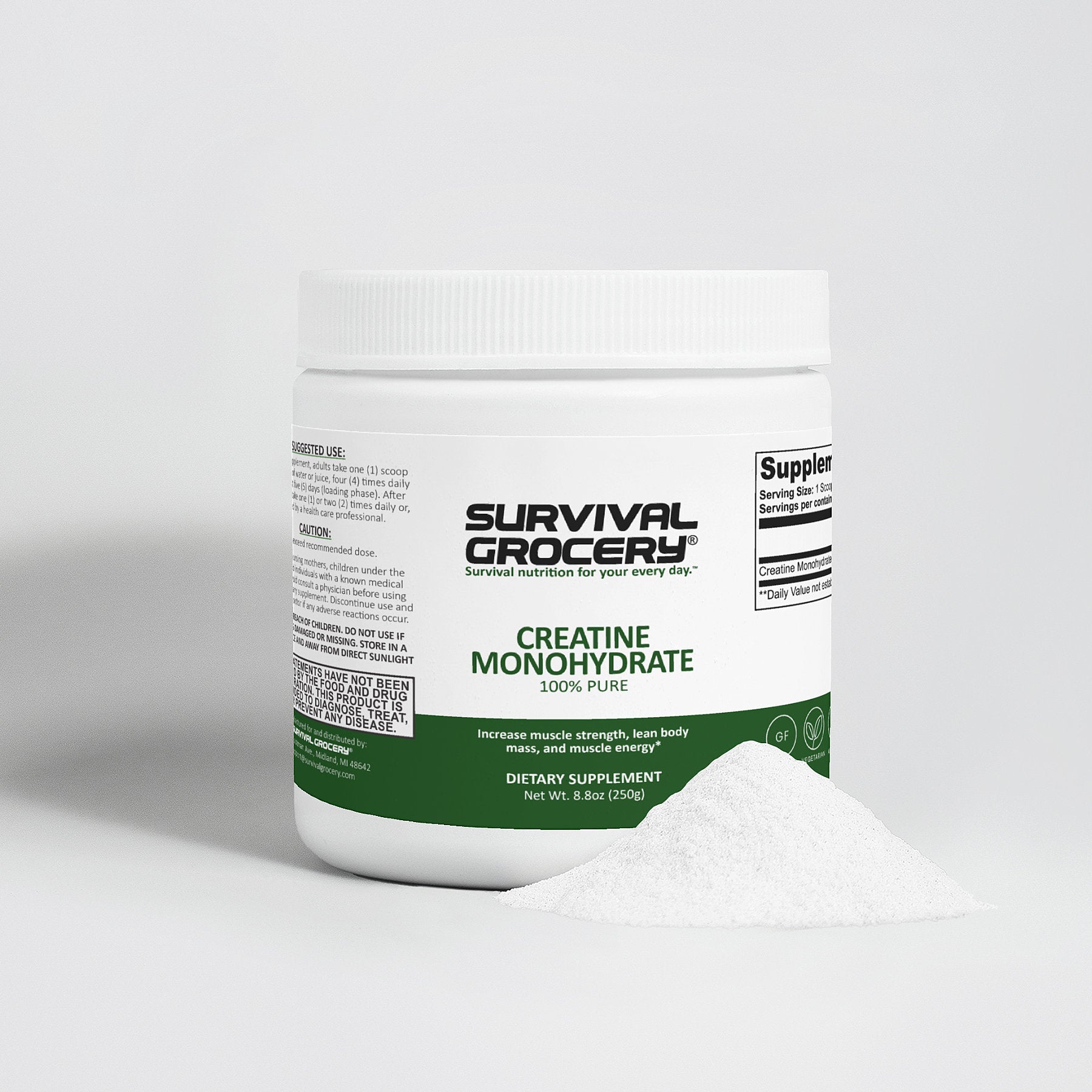 Creatine Monohydrate – Survival Grocery® | Pure Sports Performance Supplement