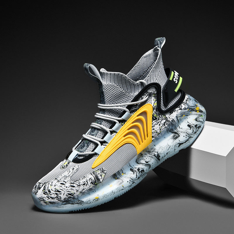High Top Season Men's Shoes Plush Cotton Basketball Shoes.