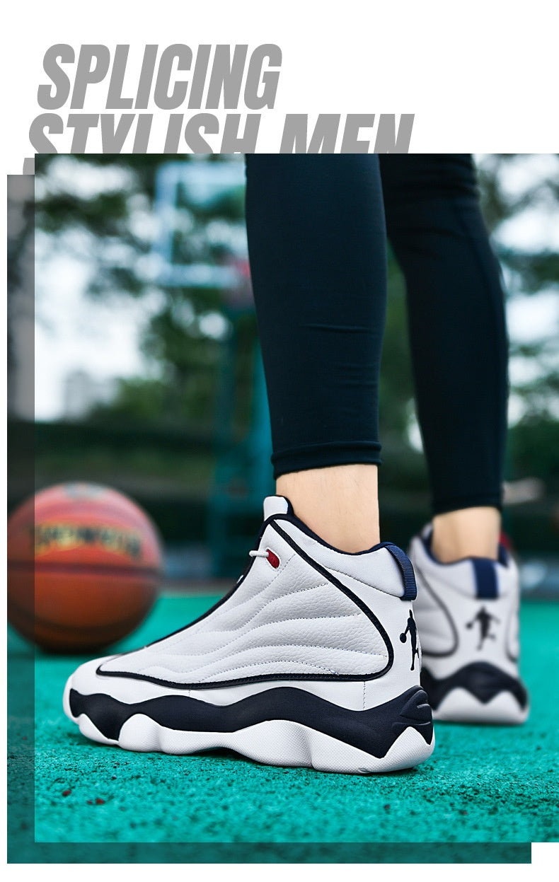 Fashion Thick Bottom Wear-resistant High-top Trendy Running Basketball Shoes.