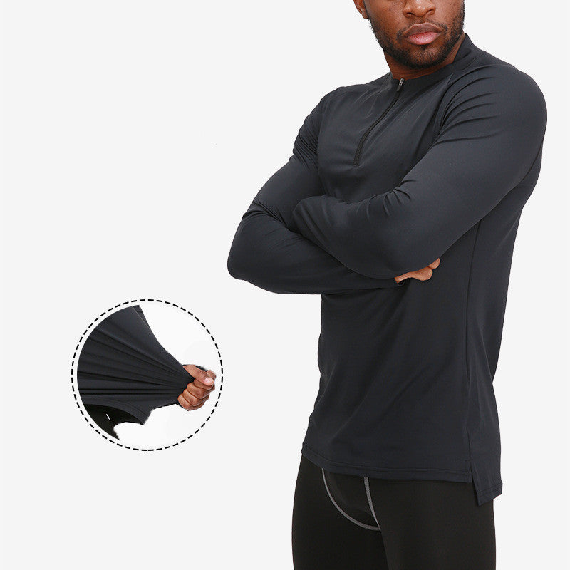 Men's Slim Fit Long Sleeve Sports Top – Quick-Dry Running Shirt