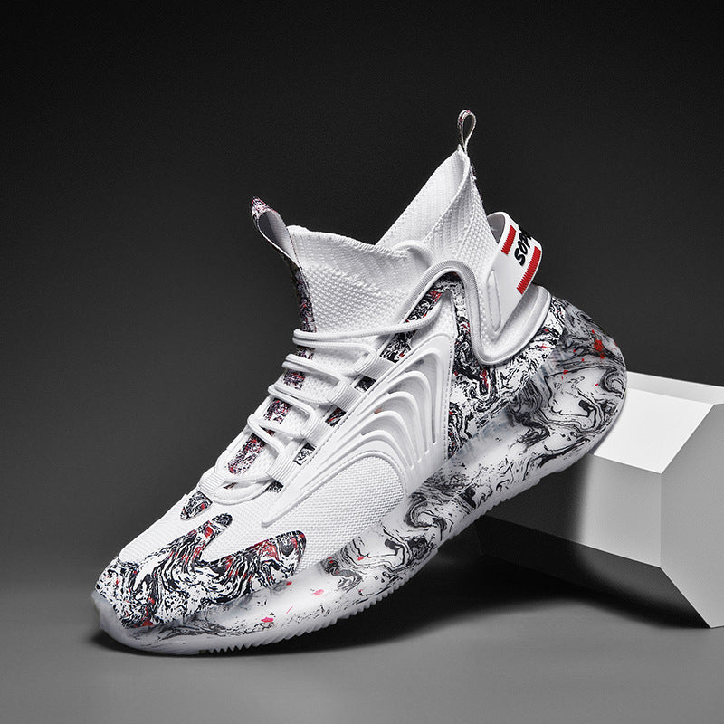 High Top Season Men's Shoes Plush Cotton Basketball Shoes.