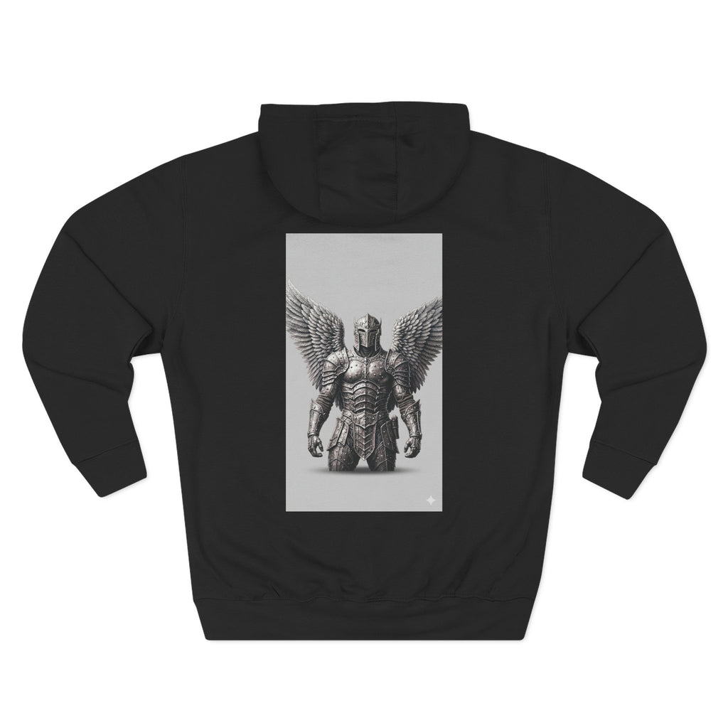 Angel Armor Hoodie — Gothic Winged Guardian Graphic Pullover