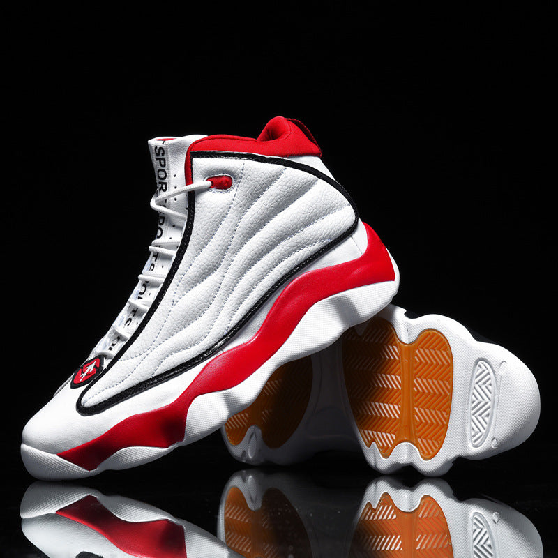 Fashion Thick Bottom Wear-resistant High-top Trendy Running Basketball Shoes.