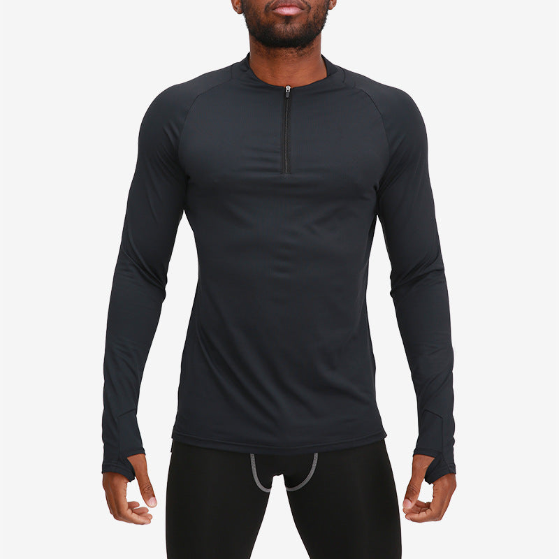 Men's Slim Fit Long Sleeve Sports Top – Quick-Dry Running Shirt