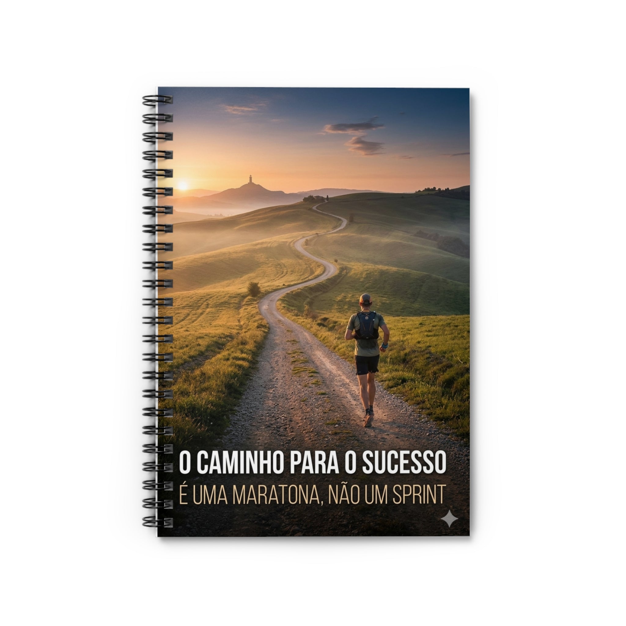 Notebook — "O caminho para o sucesso é uma maratona, não um sprint" Motivational Ruled Journal