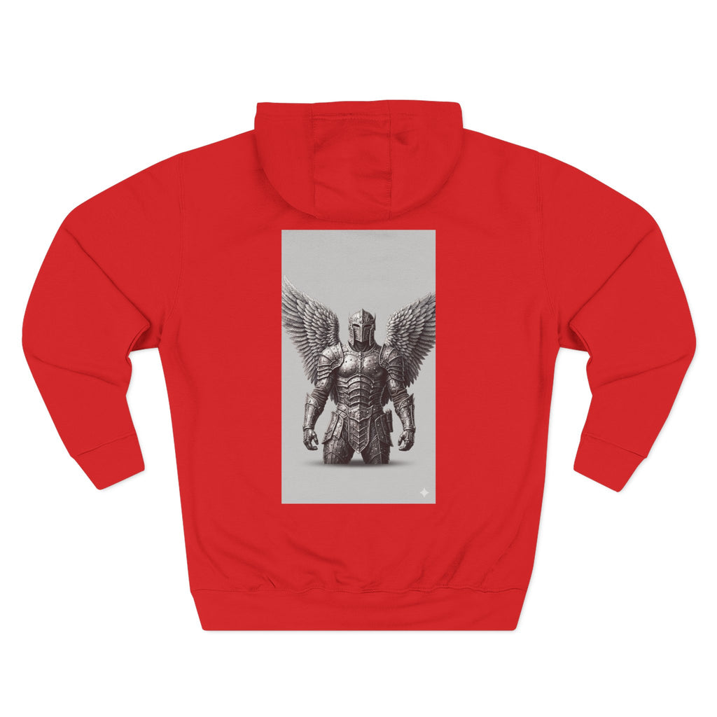 Angel Armor Hoodie — Gothic Winged Guardian Graphic Pullover