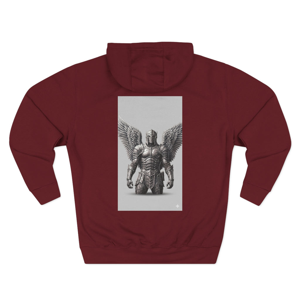 Angel Armor Hoodie — Gothic Winged Guardian Graphic Pullover