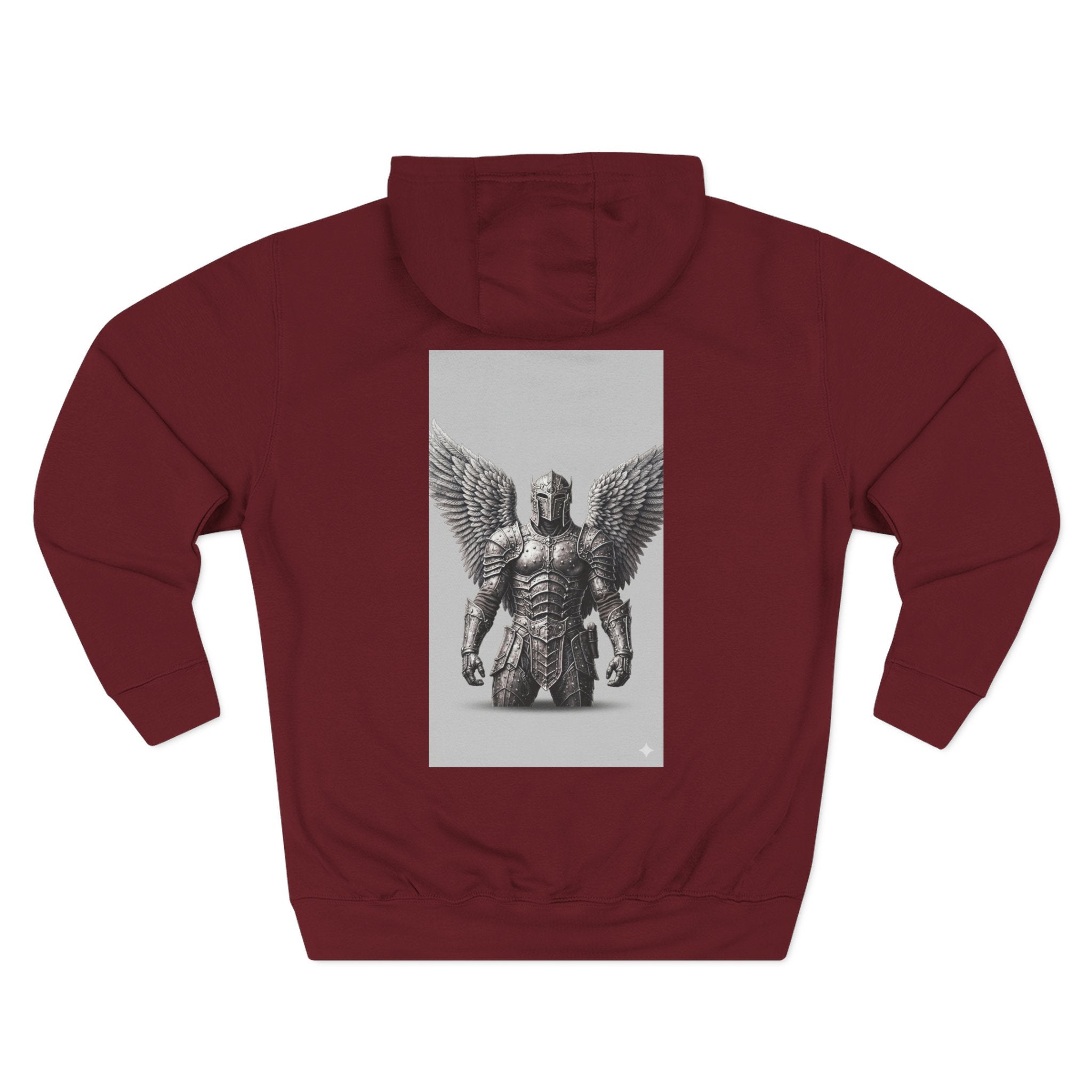 Angel Armor Hoodie — Gothic Winged Guardian Graphic Pullover