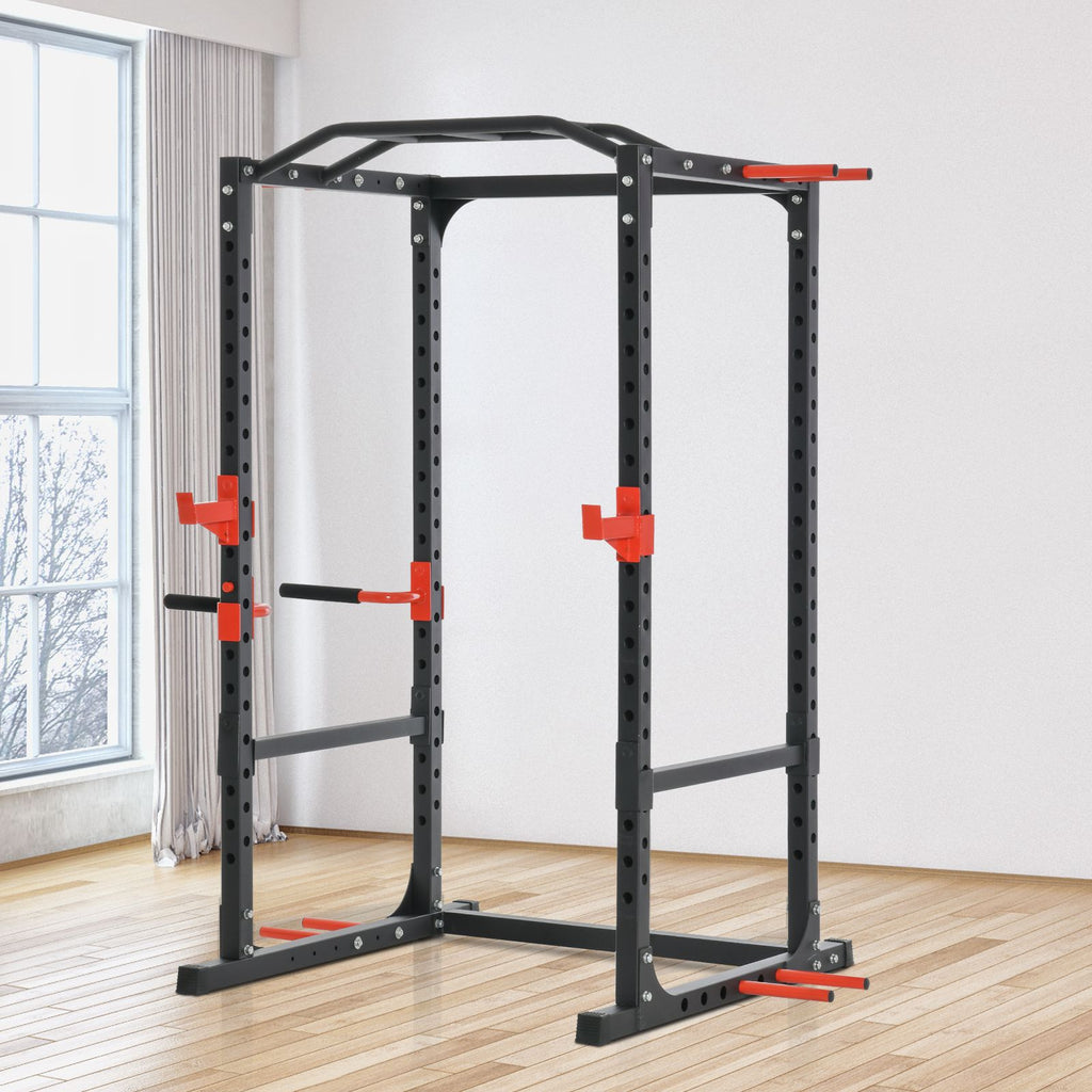 Adjustable Power Tower – Dip Station, Pull Up Bar & Squat Rack