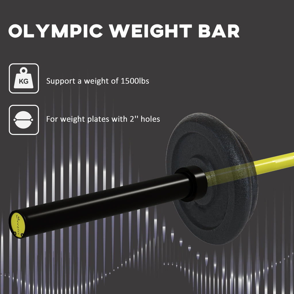 7.2ft Olympic Barbell – 1500lbs Capacity with Rotating Sleeves