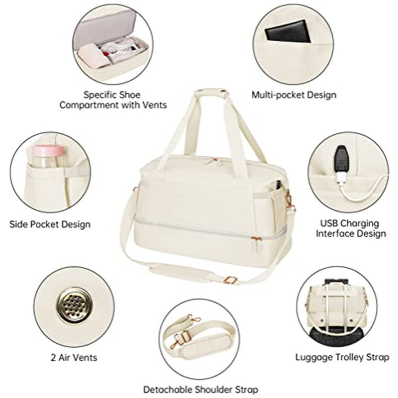 Women's Fitness Duffel Bag – Waterproof Nylon, 20-35L, 7 Colours