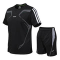 Men's Sports Training Set – Short Sleeve, Polyester, Sizes M-5XL