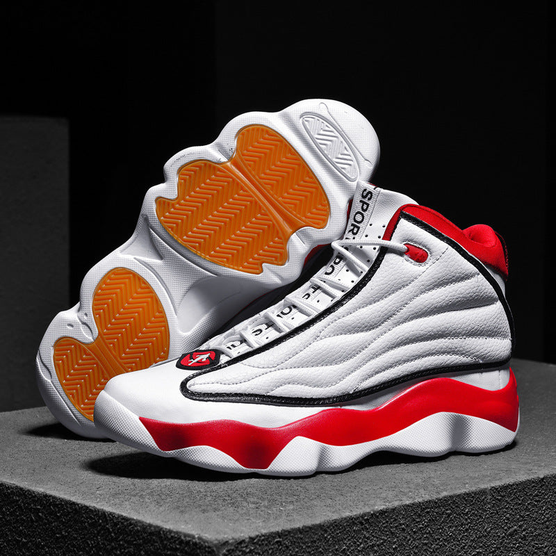 Fashion Thick Bottom Wear-resistant High-top Trendy Running Basketball Shoes.
