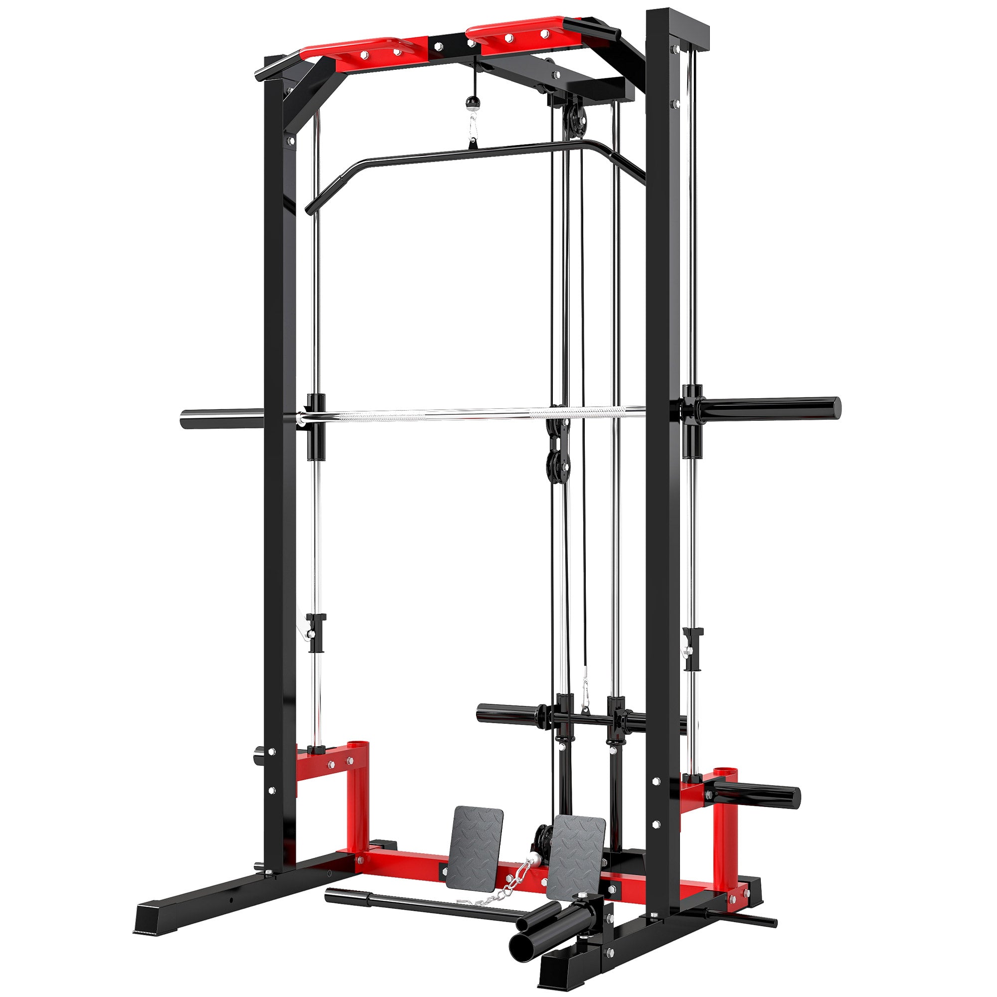 Smith Machine Power Rack – Pull Up Bar, Lat Pull Down & Squat Rack