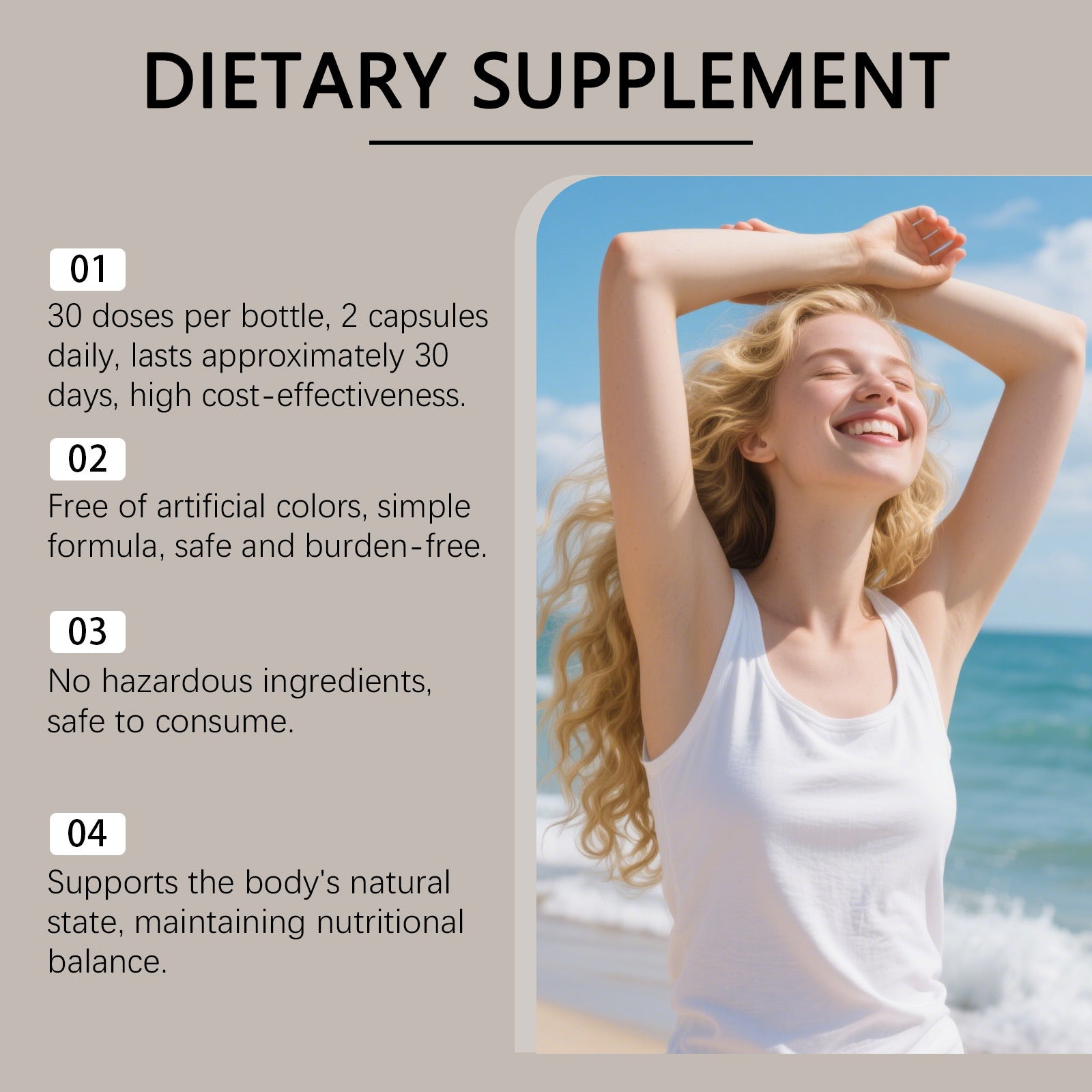Digestive Enzyme Capsules – Plant-Based Natural Supplement 60pcs