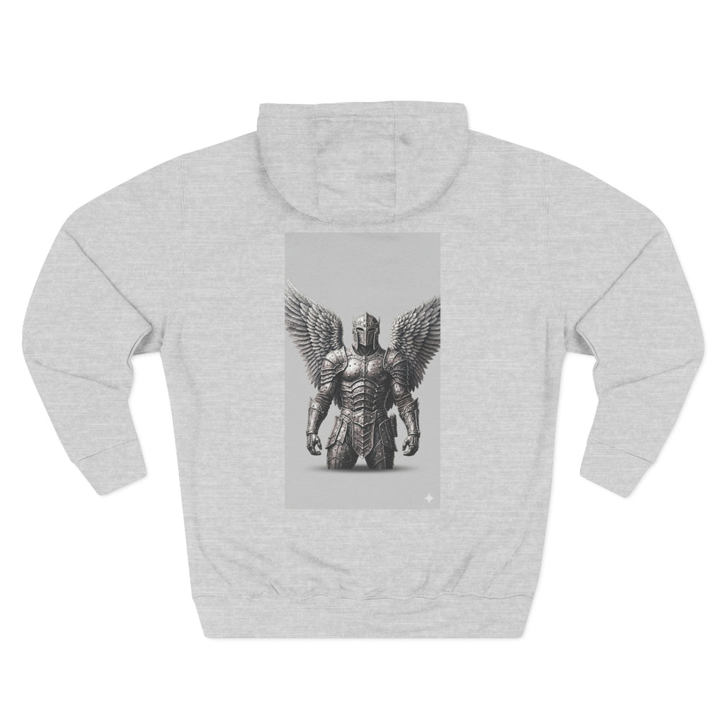 Angel Armor Hoodie — Gothic Winged Guardian Graphic Pullover.
