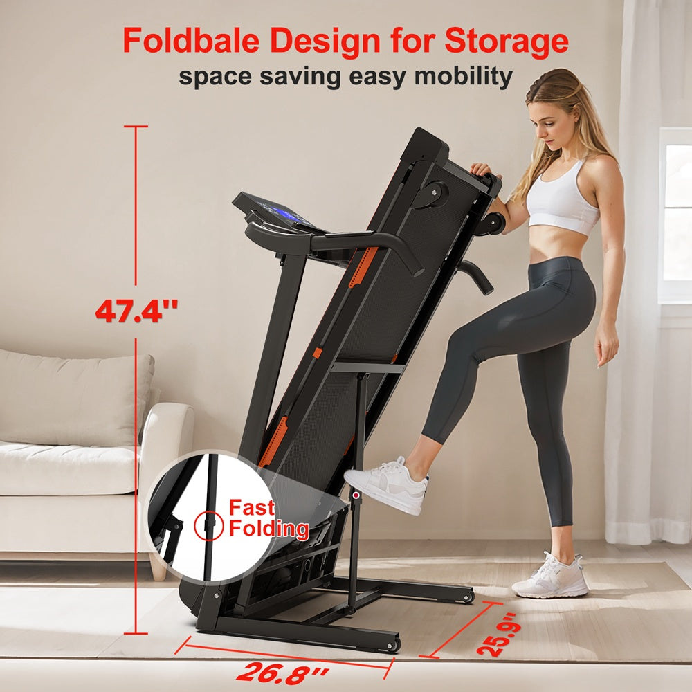 Treadmill JK8806F – Auto Incline 15°, 3.5HP Motor, Foldable