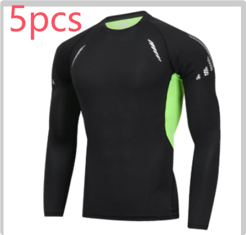Men's 5-Piece Sports Fitness Set – Milk Silk Training Suit