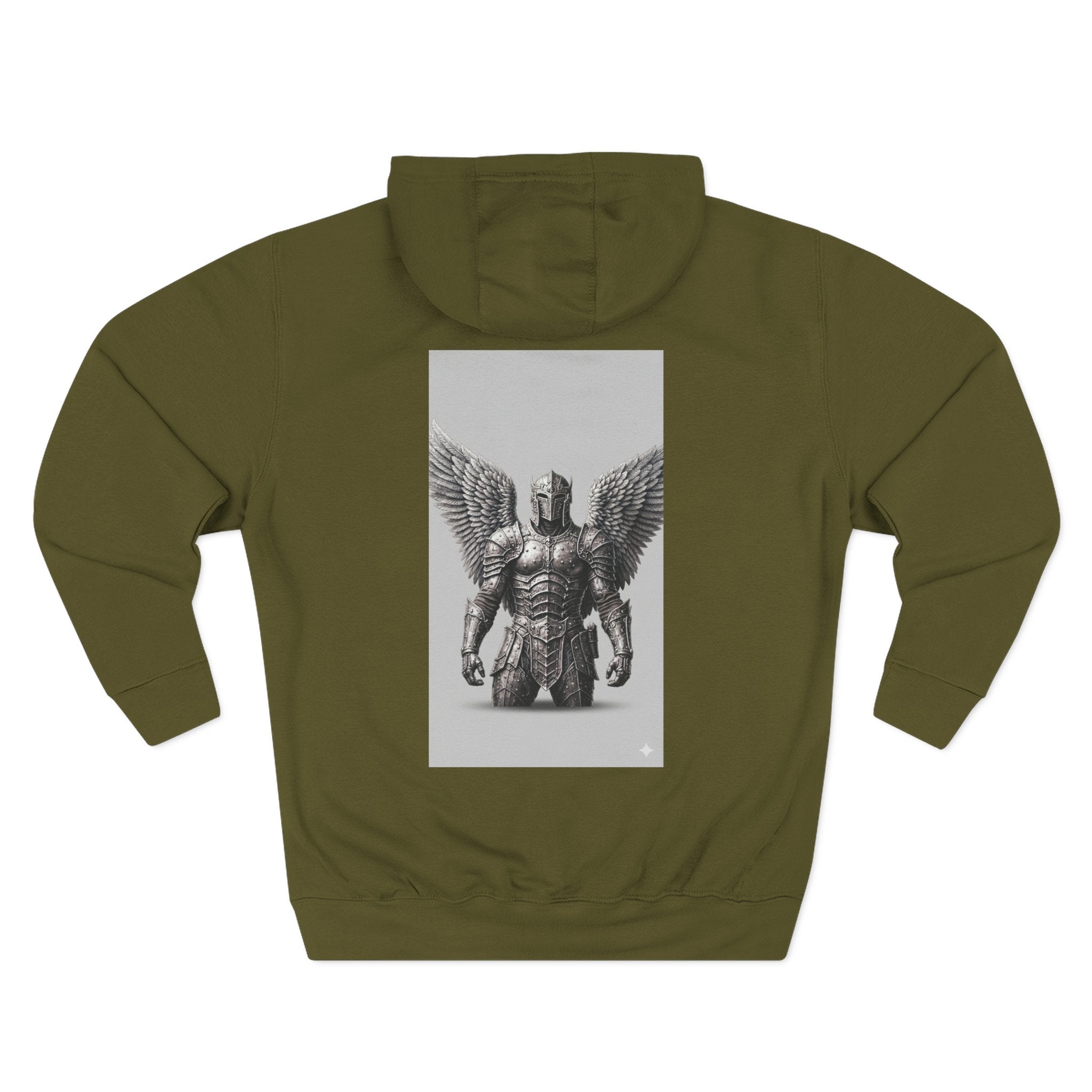Angel Armor Hoodie — Gothic Winged Guardian Graphic Pullover