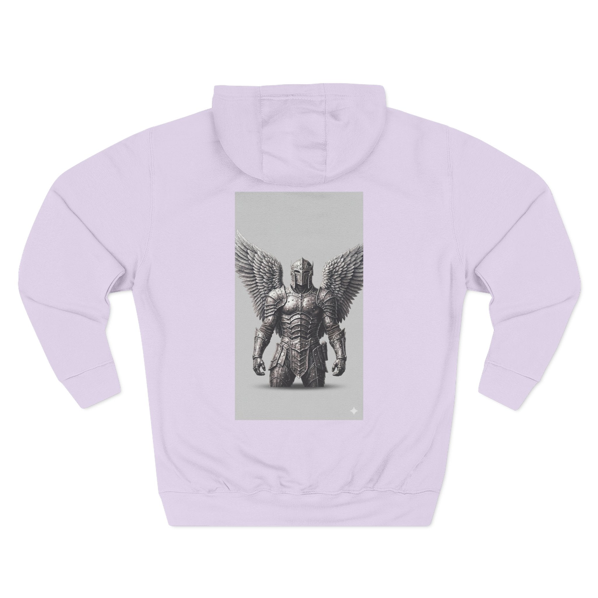 Angel Armor Hoodie — Gothic Winged Guardian Graphic Pullover