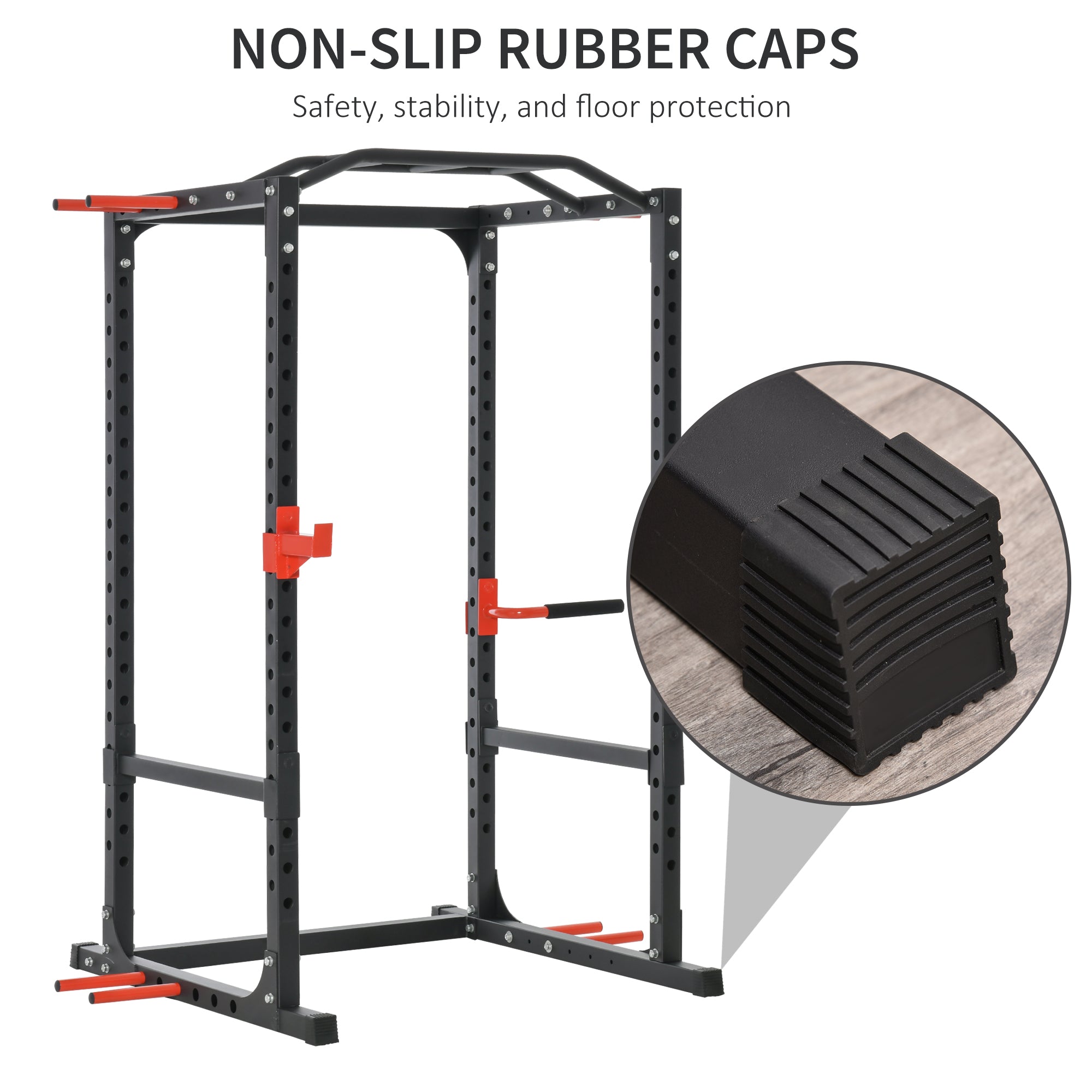 Adjustable Power Tower – Dip Station, Pull Up Bar & Squat Rack