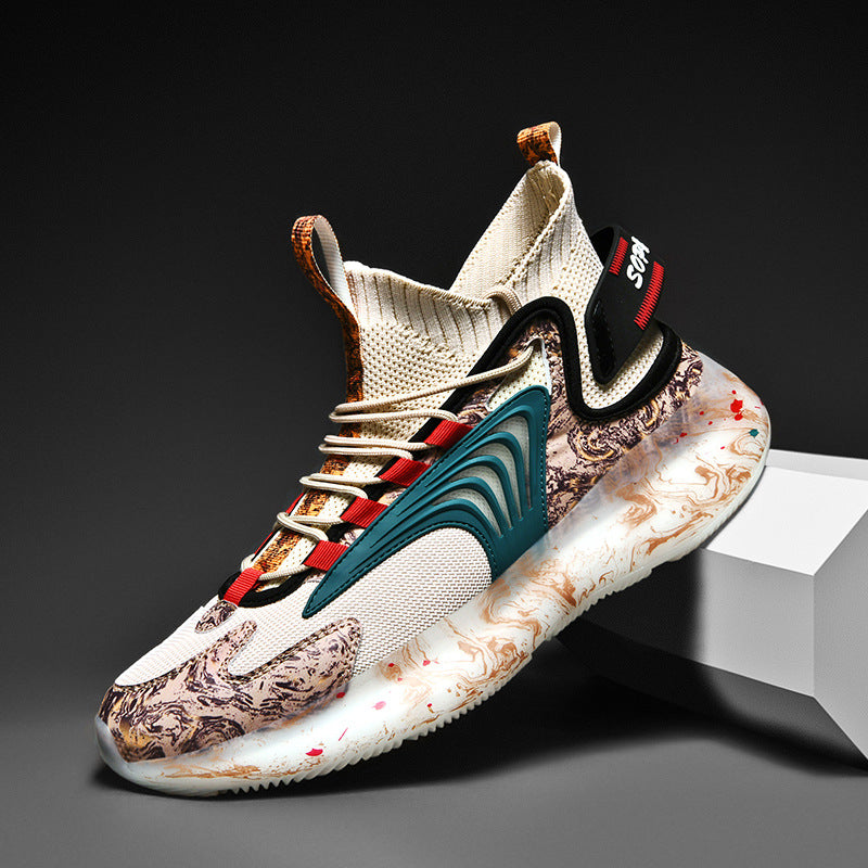 High Top Season Men's Shoes Plush Cotton Basketball Shoes.