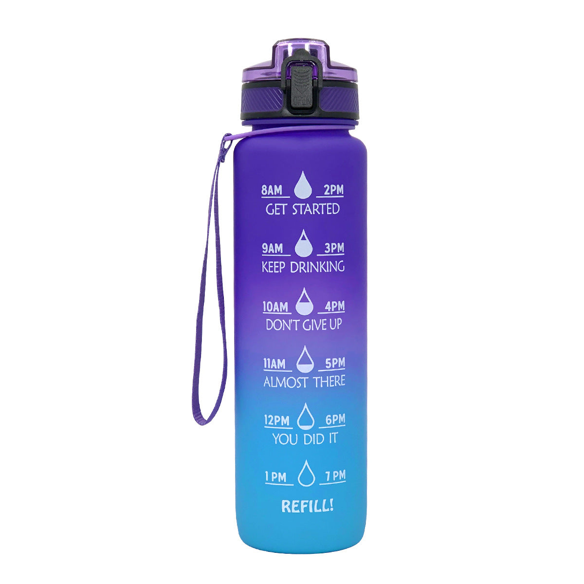 Sports Frosted Gradient Water Bottle.