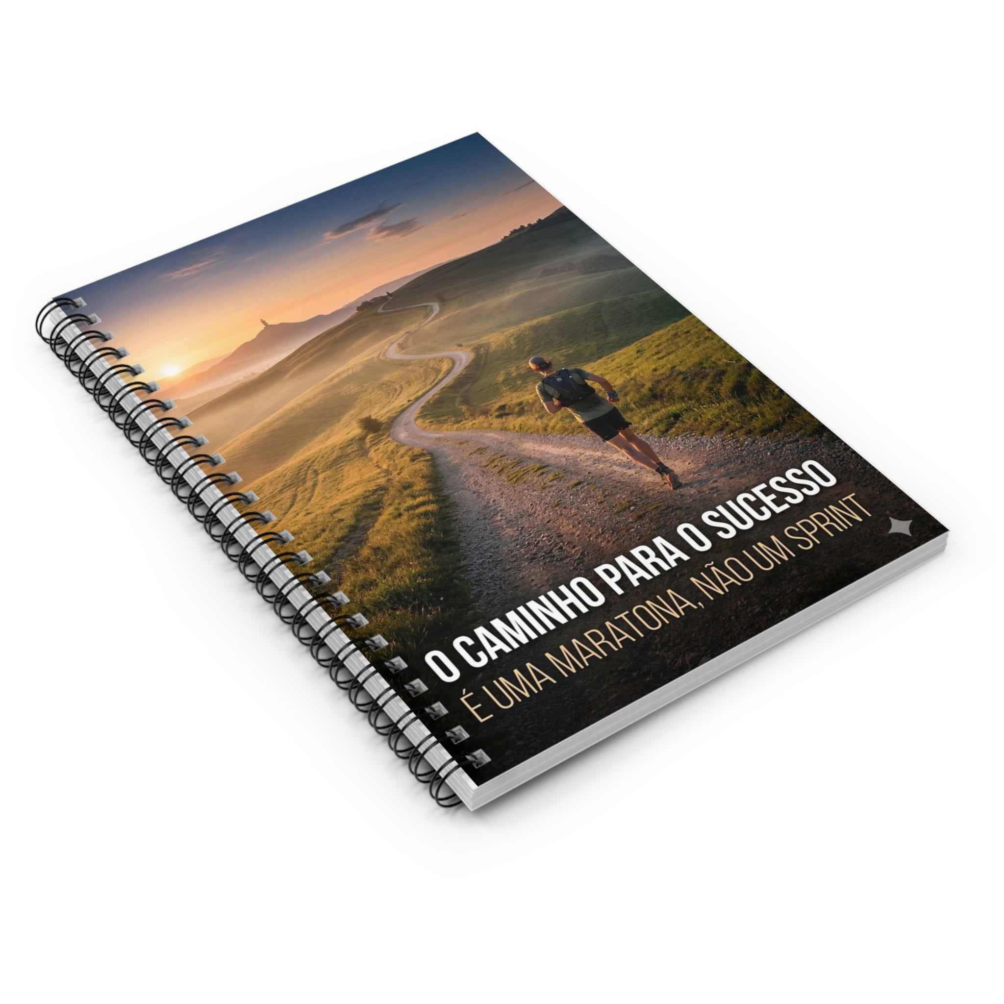 Notebook — "O caminho para o sucesso é uma maratona, não um sprint" Motivational Ruled Journal
