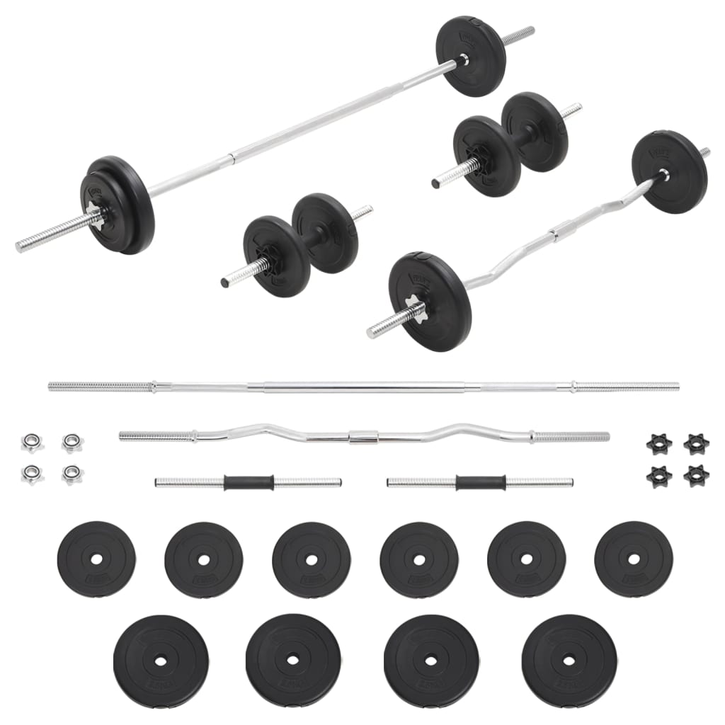 barbell and dumbbell set.