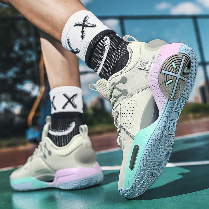 Cotton Candy Basketball Shoes Men's Sneakers.