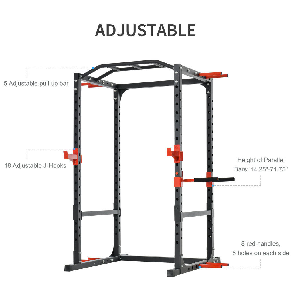 Adjustable Power Tower – Dip Station, Pull Up Bar & Squat Rack
