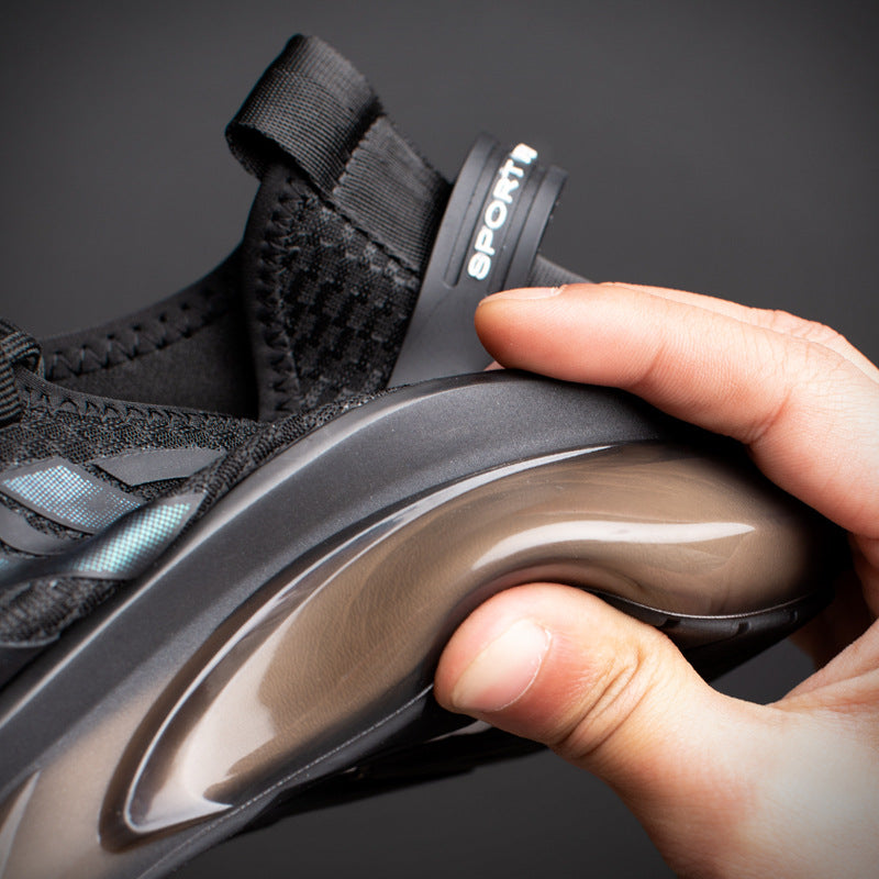 Men's Breathable Fly Woven Shock Absorption Sports Casual Shoes.